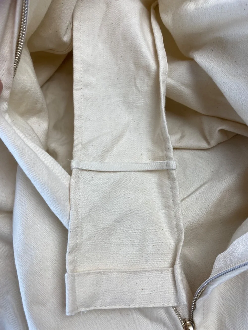 Loro Piana Authentic Cotton Garment Bag Ivory Travel Suit Coat Cover Italy